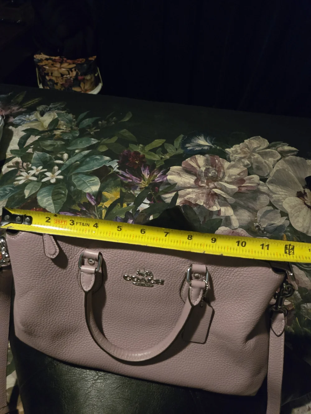 Coach Pebbled Leather Satchel in Dusty Mauve
